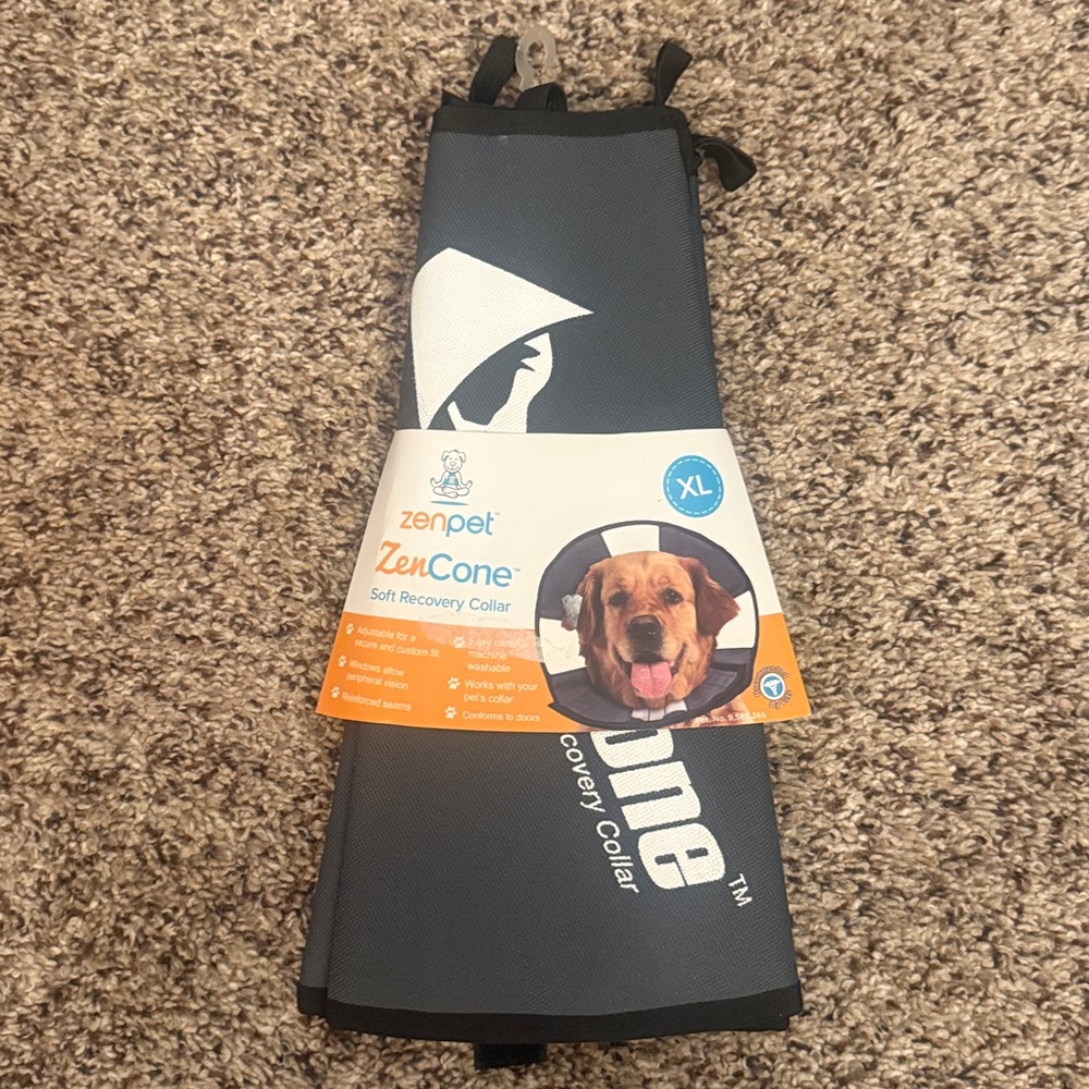 ZEN PET NWT Zen Cone adjustable soft recovery collar~ washable